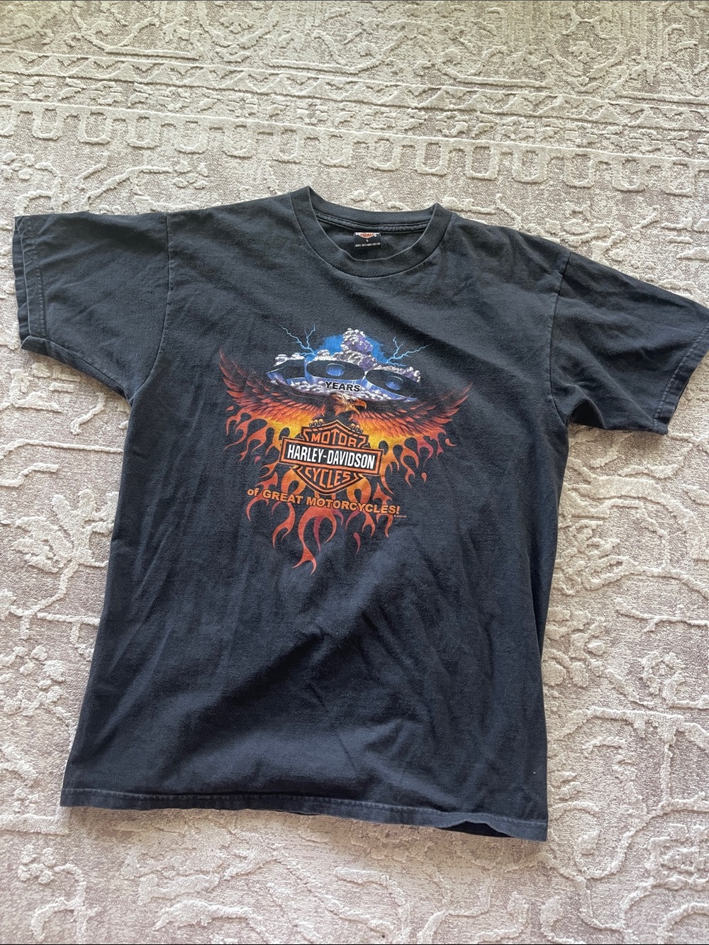 Harley-Davidson Black Tee 100 Years Hollywood, CA